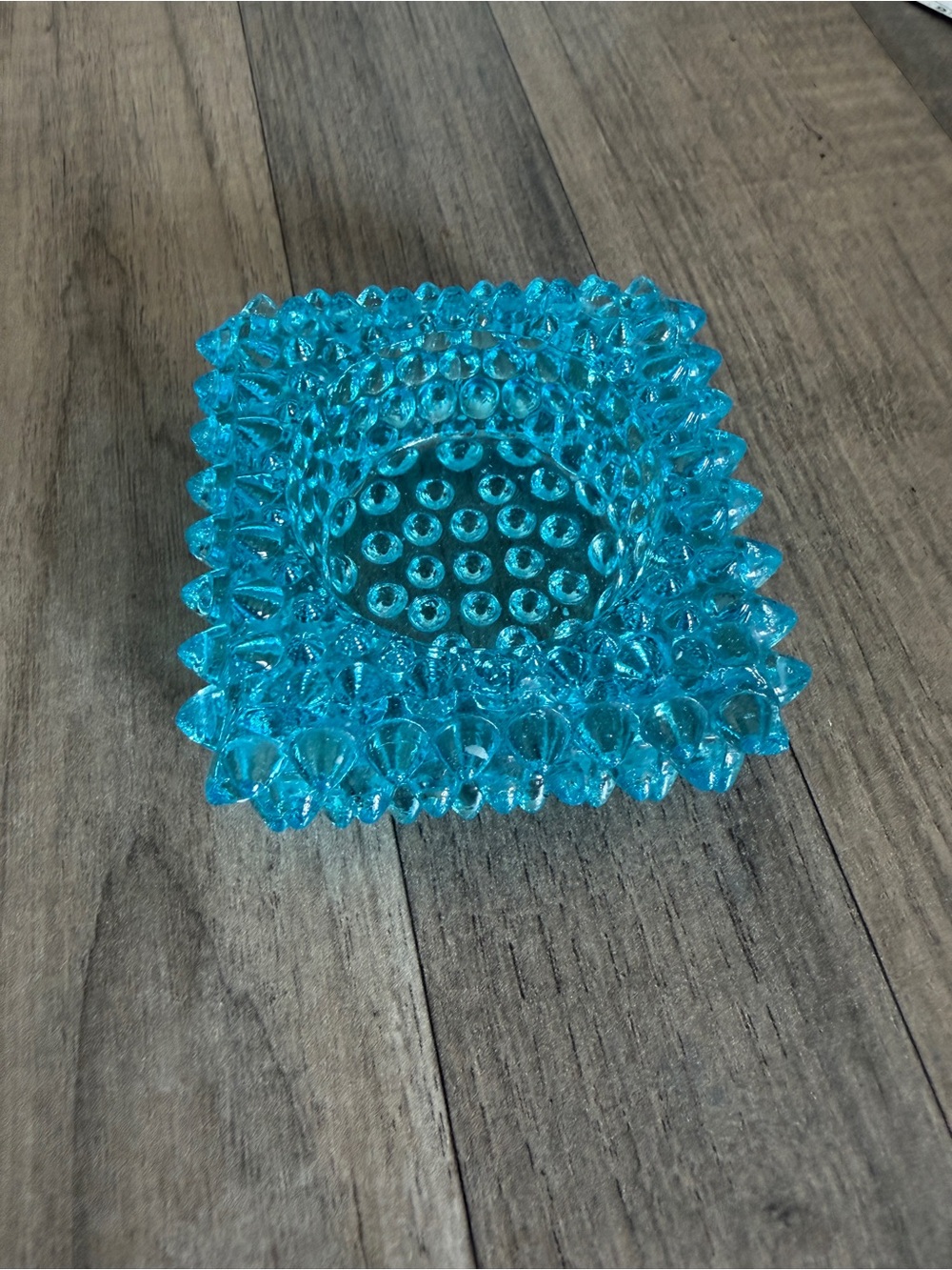 Vintage Fenton Glass Hobnail Salt Cellar or Tea Light Holder